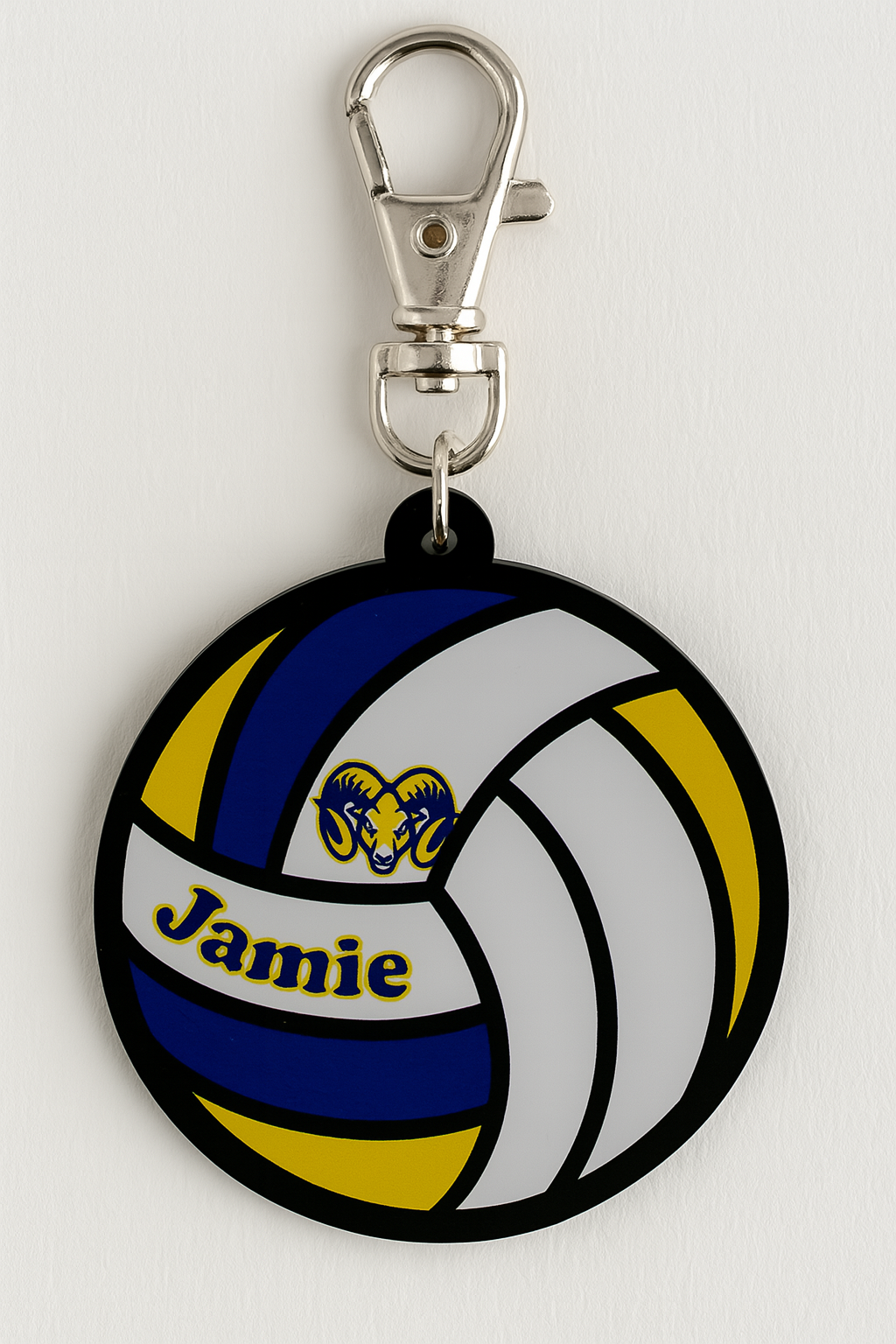 Custom Sports Keychain – Double-Sided Acrylic with Player Name & Team Logo