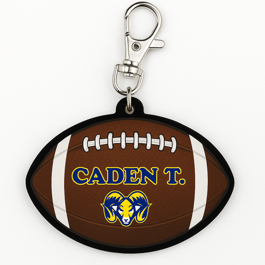 Custom Sports Keychain – Double-Sided Acrylic with Player Name & Team Logo
