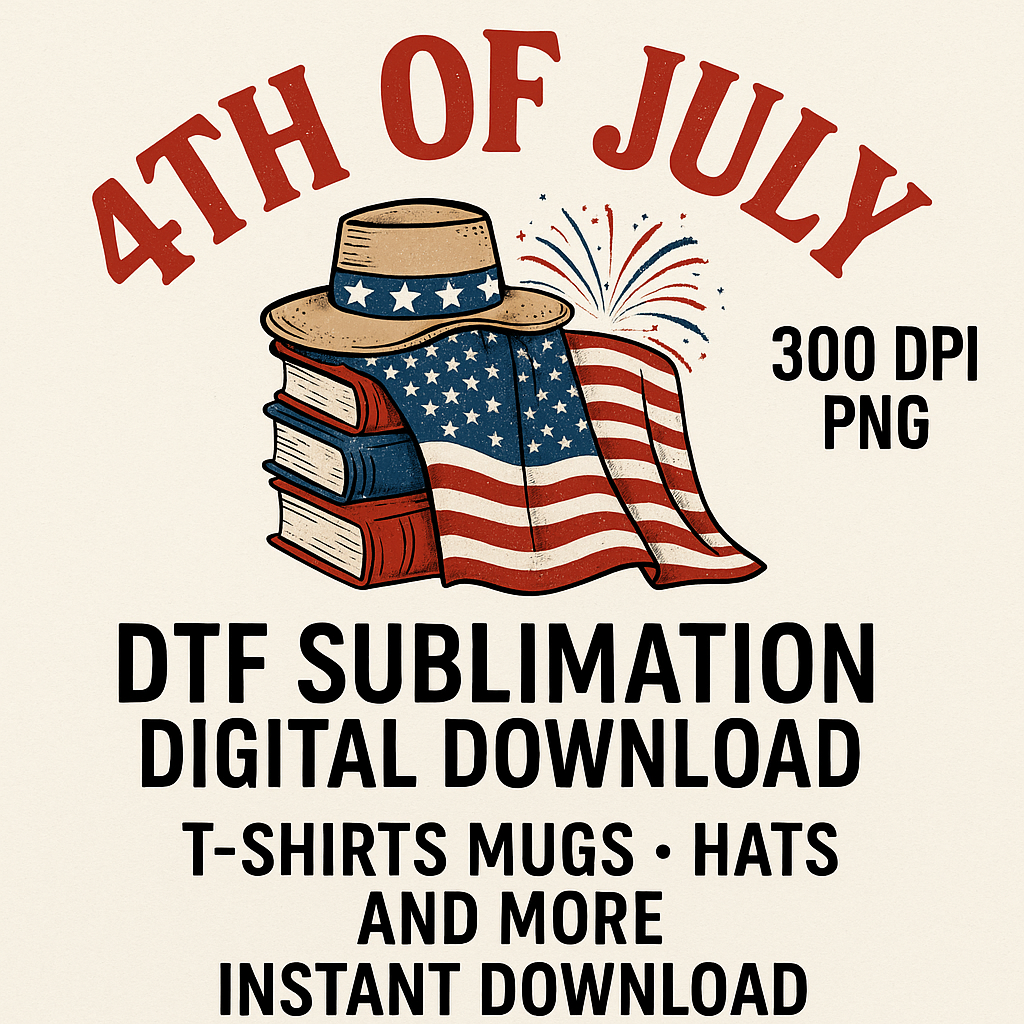 4th of July Library | DTF & Sublimation Digital Download File