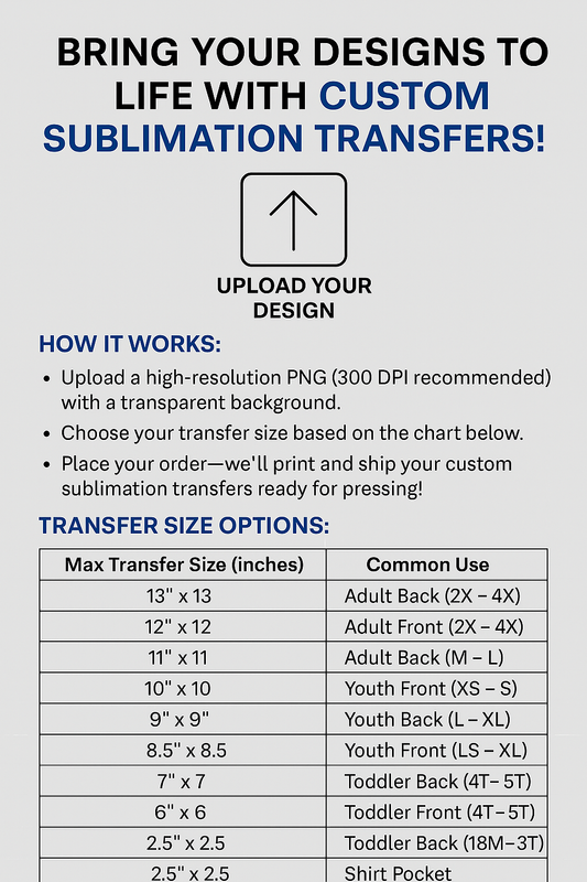 Print on Demand | Sublimation Transfers – Upload Your Design