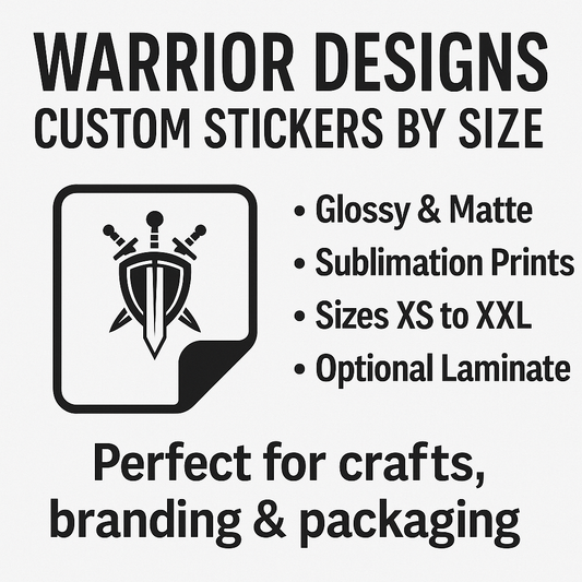 Custom Sticker Sublimated Decal – Priced by Size (Length x Width)