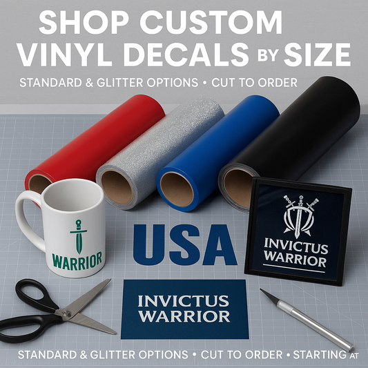 Custom Permanent Vinyl Decal – Priced by Size (Length x Width)