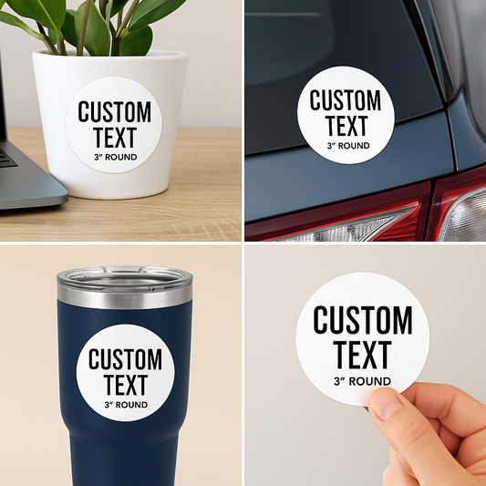 Custom Sticker Decal – Priced by Size (Length x Width)